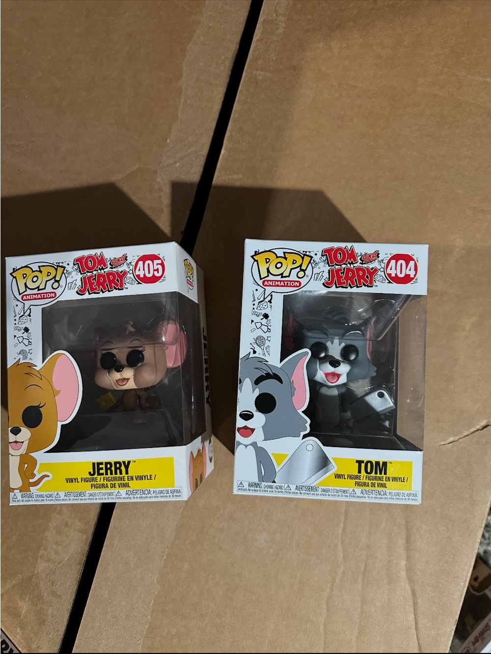 Funko Tom & Jerry Vinyl Figures — Gray, White, Brown, Pink